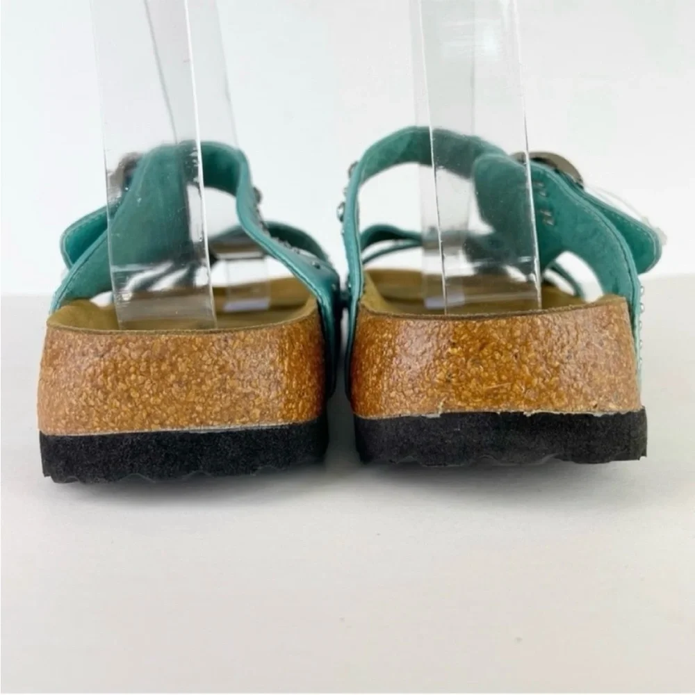 Birkenstock Betula Lambada Turquoise Teal Mermaid Crystal Studded Sandals EUC - Picture 5 of 14